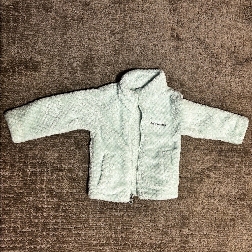Columbia Plush Fleece Jacket in Soft Blue